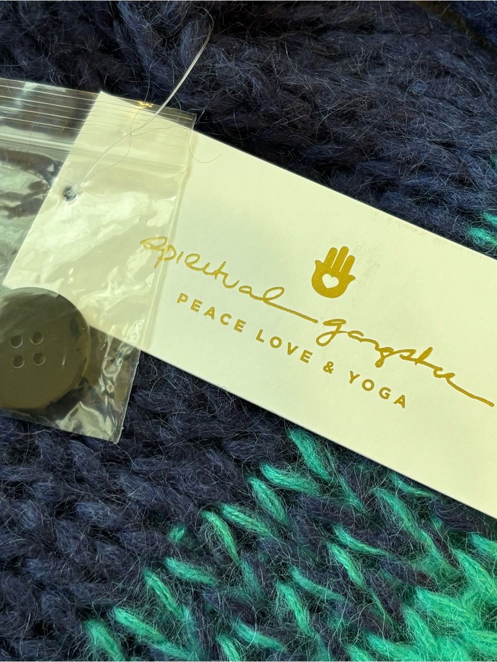 Spiritual Gangster Royce Cardigan NWT Small Purple Teal Navy Colorblock Sweater - Picture 7 of 11